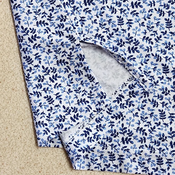 Carnoustie Tech Floral Polo Shirt Size Large • Color Ink - Picture 6 of 11